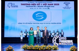 Thực phẩm bảo vệ sức khoẻ GASTRO ATITO vinh dự đạt chứng nhận: “Hạng Vàng - Thương hiệu số 1 Việt Nam 2025”
